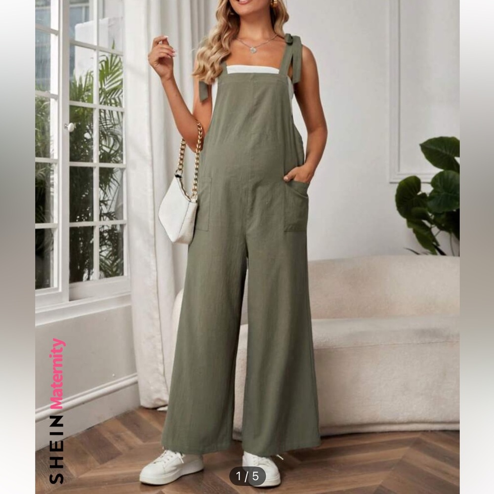 Olive Green MATERNITY Jumpsuit